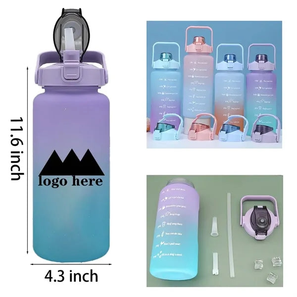 67oz Plastic Motivational Water Bottle with Time Marker