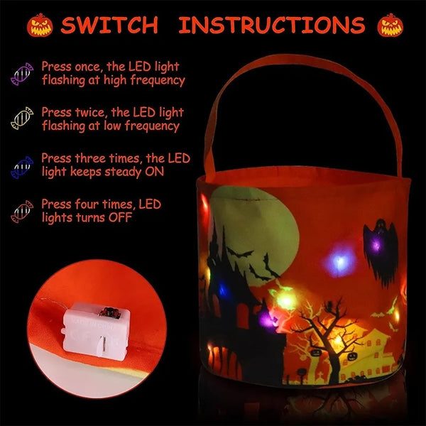 LED Halloween Candy Basket