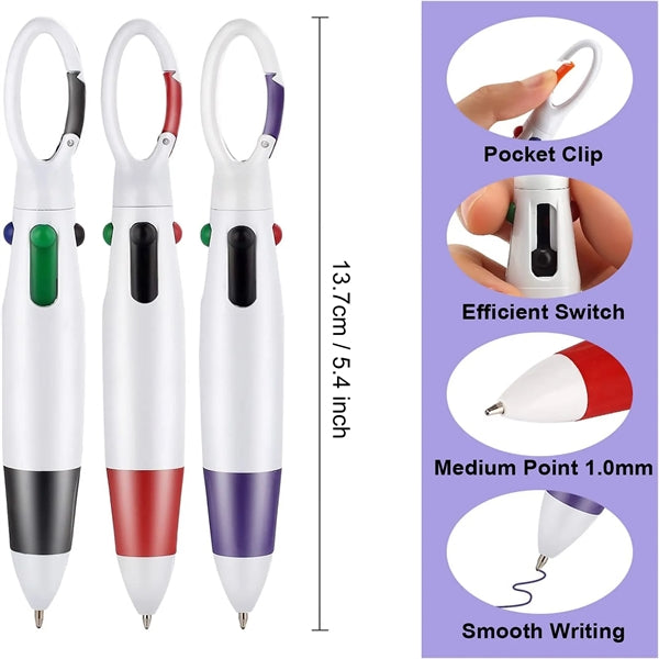 4-in-1 Quatro Carabiner Pen
