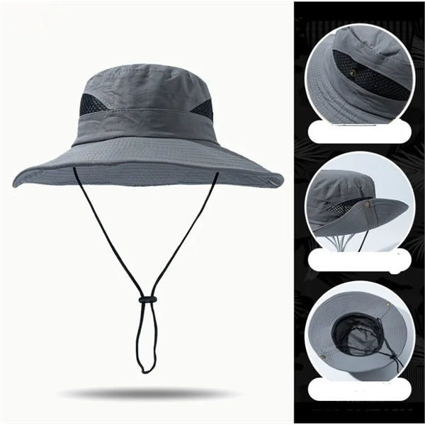 Wide Brim UV Protection Sun Bucket Hat