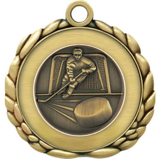 2 1/2" Quali-Craft Hockey Medal