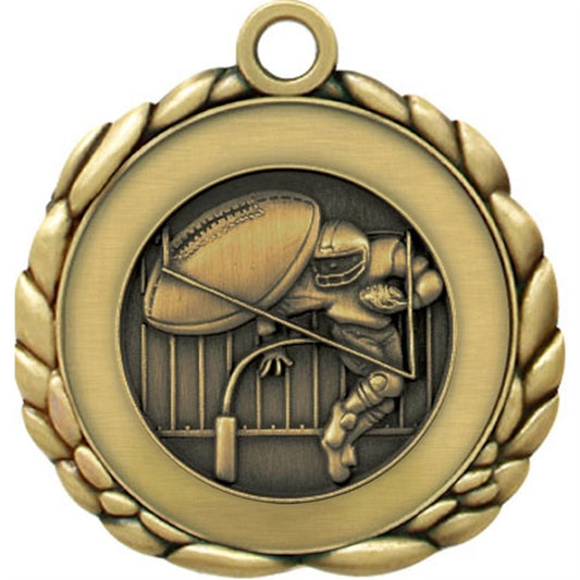2 1/2" Quali-Craft Football Medal