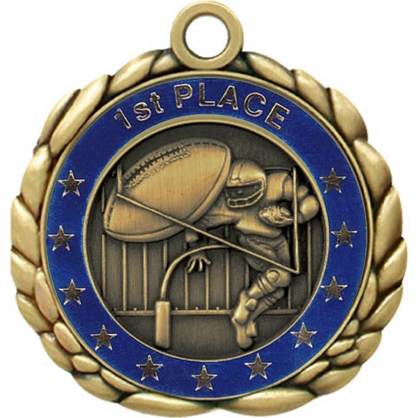 2 1/2" Quali-Craft Football Medal