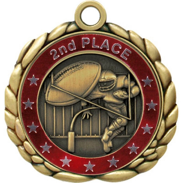 2 1/2" Quali-Craft Football Medal