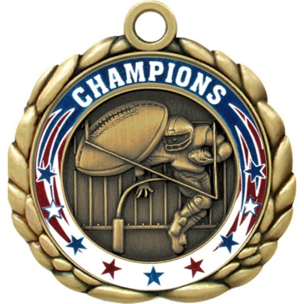 2 1/2" Quali-Craft Football Medal