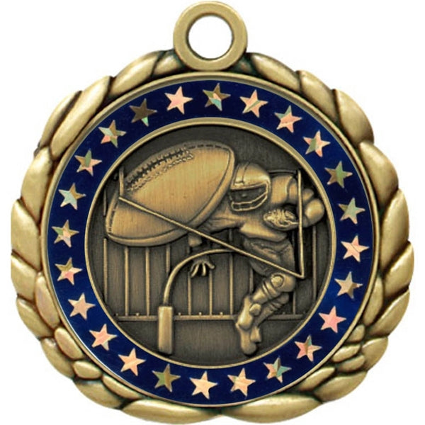 2 1/2" Quali-Craft Football Medal