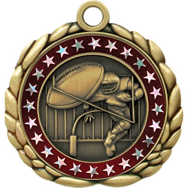 2 1/2" Quali-Craft Football Medal