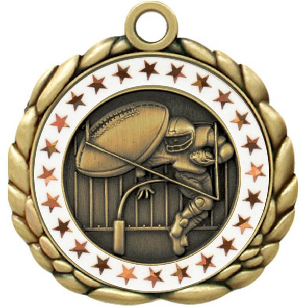 2 1/2" Quali-Craft Football Medal