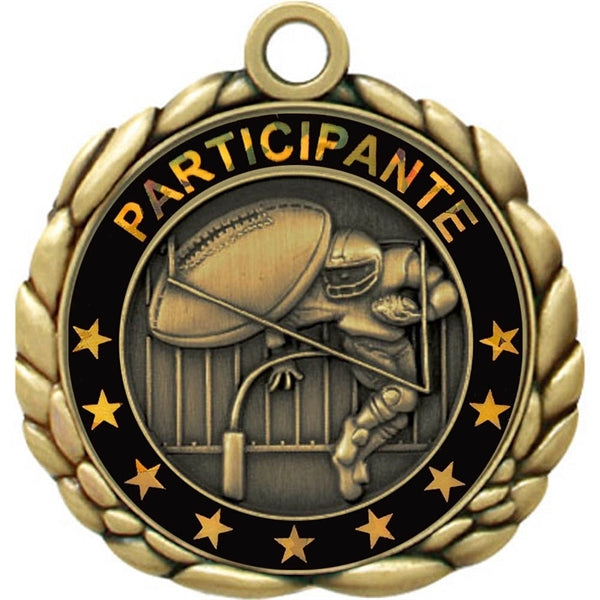 2 1/2" Quali-Craft Football Medal