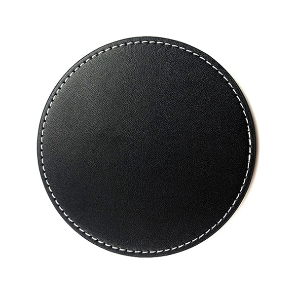 Set of 5 Premium PU Leather Coaster with Holder