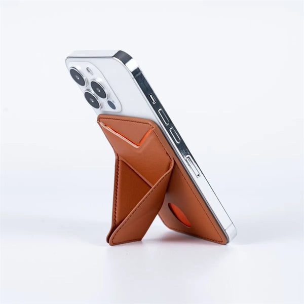 Magnetic Leather Foldable Cell Phone Holder