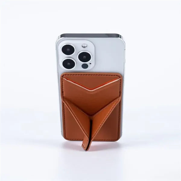 Magnetic Leather Foldable Cell Phone Holder