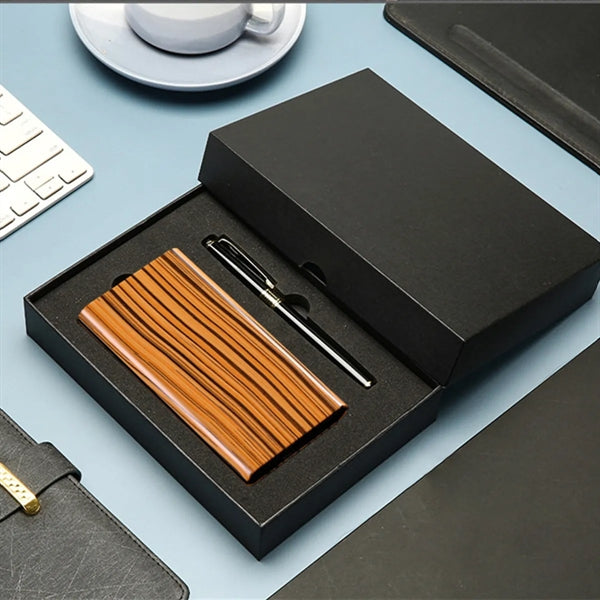 Wood Grain Wireless Charger Power Bank