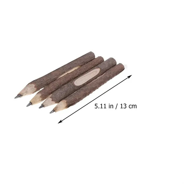 Wood Branch Natural Pencil Rustic Bark Office Wooden Gift