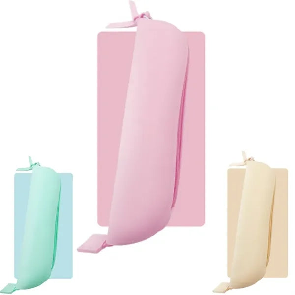 Waterproof Silicone Pencil Pouch Zipper Stationery Bag