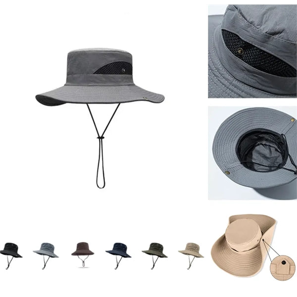 Wide Brim UV Protection Sun Bucket Hat