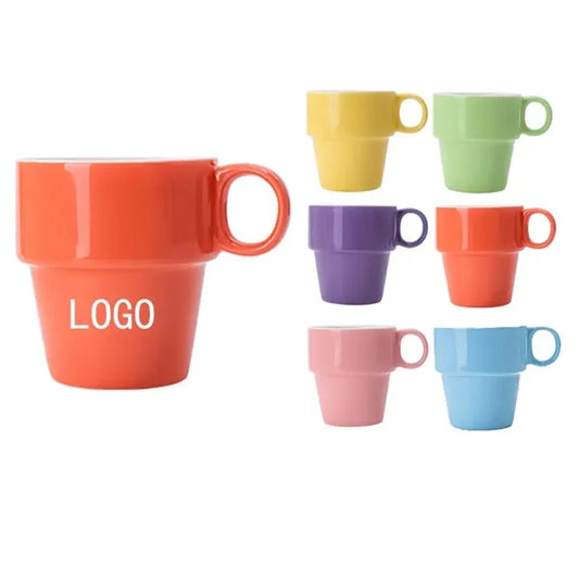 9oz Ceramic Tea Cups Travel Mug With Handle