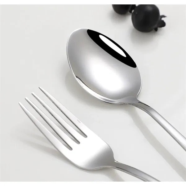 Stainless steel portable tableware set