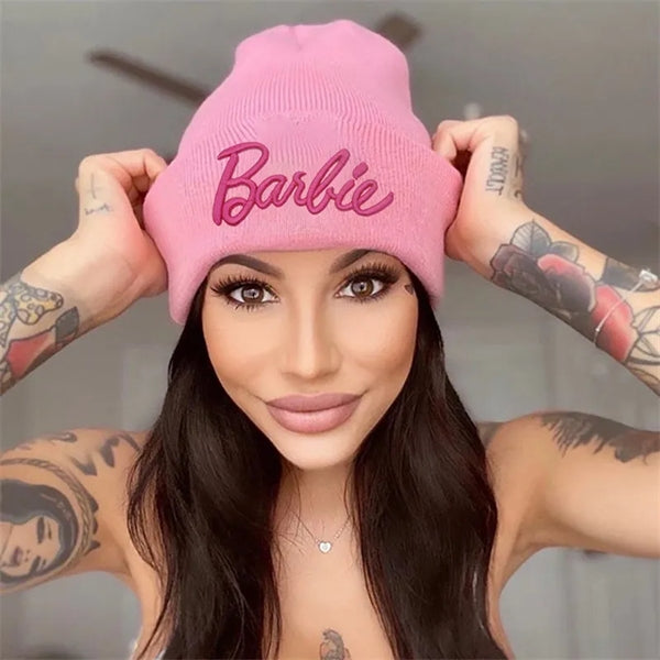 Cuffed Knit Acrylic Beanie Cap With Puff Embroidery Logo