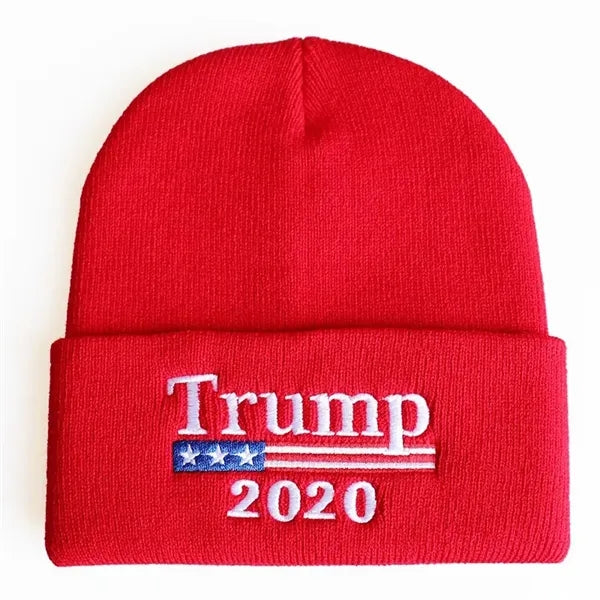 Cuffed Knit Beanie Cap With Flat Embroidery LOGO