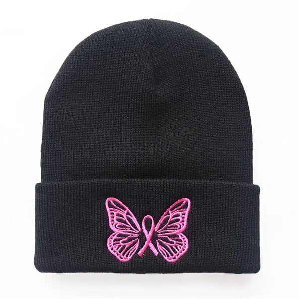 Cuffed Knit Beanie Cap With Flat Embroidery LOGO