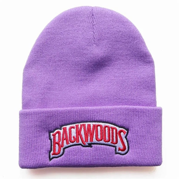 Cuffed Knit Acrylic Beanie With Emblem Or Patch LOGO