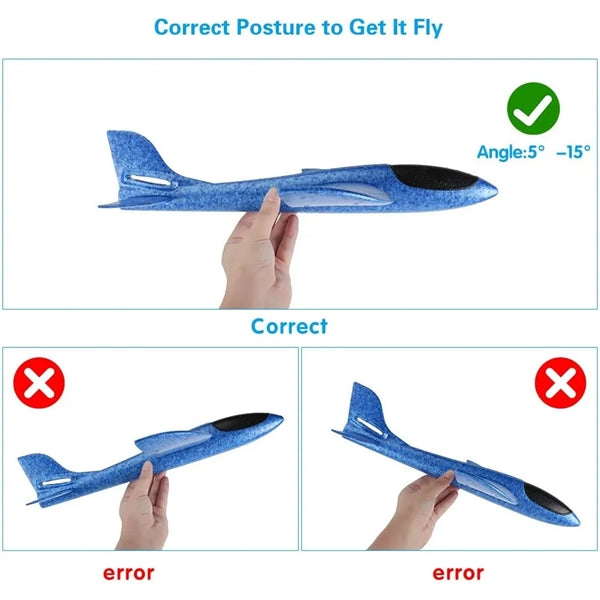 Throwing Foam Glider Airplane