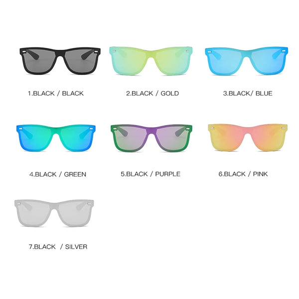 Reflective Rimless Sunglasses