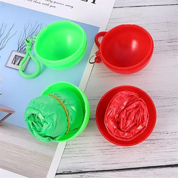Portable Raincoat Keychain Ball Disposable Emergency Poncho
