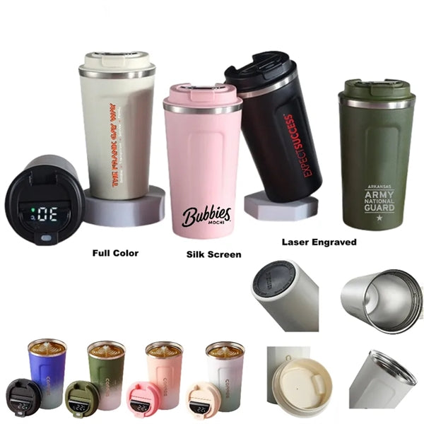 17 oz Vacuum Stainless Steel Temperature Display Coffee Mug