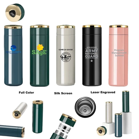 12/14 oz Stainless Steel Vacuum Flask Temperature Display