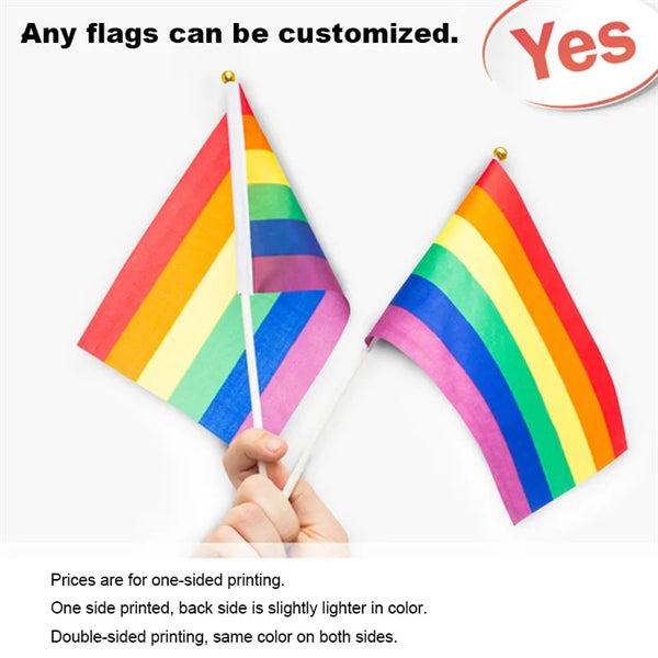 LGBT Small Pride Rainbow Stick Flags