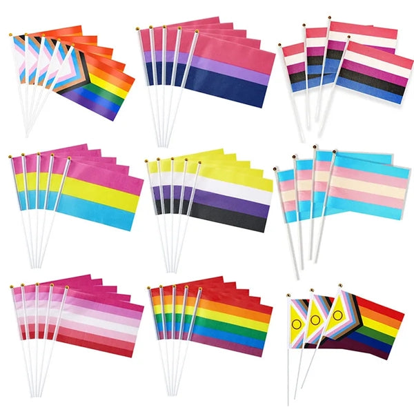 LGBT Small Pride Rainbow Stick Flags