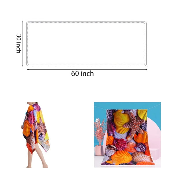 Eco-friendly Custom Cotton Beach Towel (30"x 60")