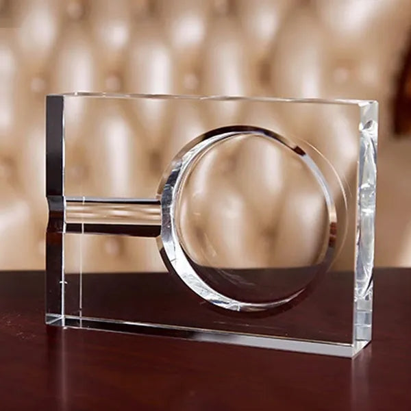 Rectangle Crystal Single Cigar Ashtray