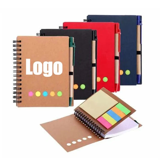 Spiral Sticky Notes Notebook with Pen