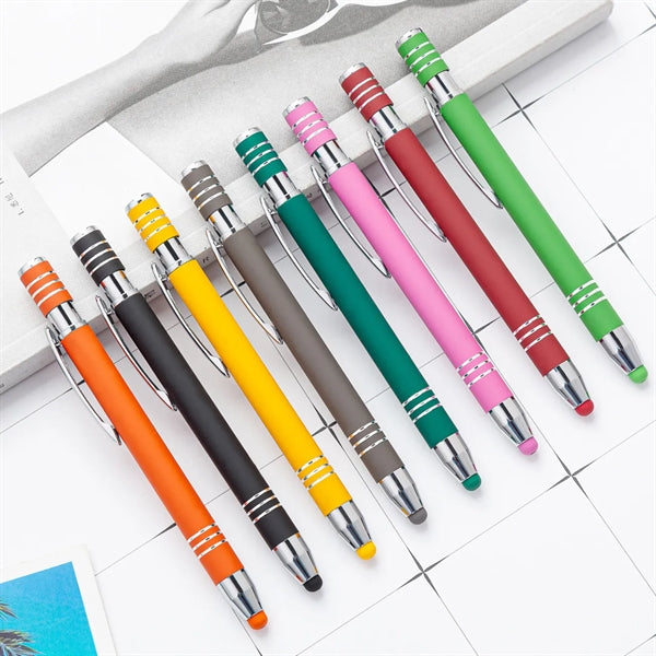 Creative Metal Ballpoint Click Pen W/ Stylus