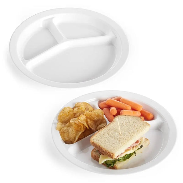 10" Melamine Picnic Divided Plate