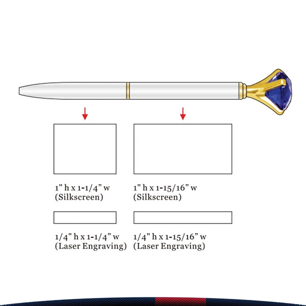 Sapphire Crystal Metal Pen