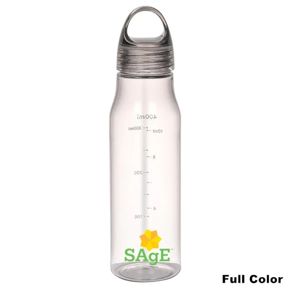 14 oz Kids Sports Plastic Water Bottle With Capacity Scale