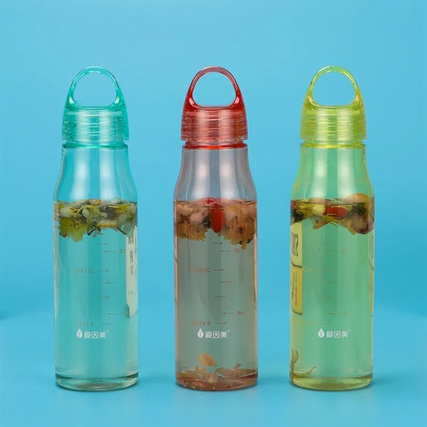 14 oz Kids Sports Plastic Water Bottle With Capacity Scale