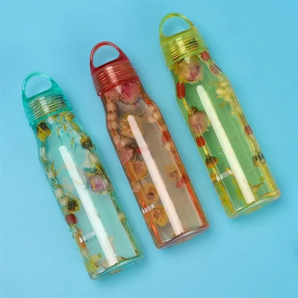 14 oz Kids Sports Plastic Water Bottle With Capacity Scale
