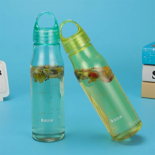 14 oz Kids Sports Plastic Water Bottle With Capacity Scale