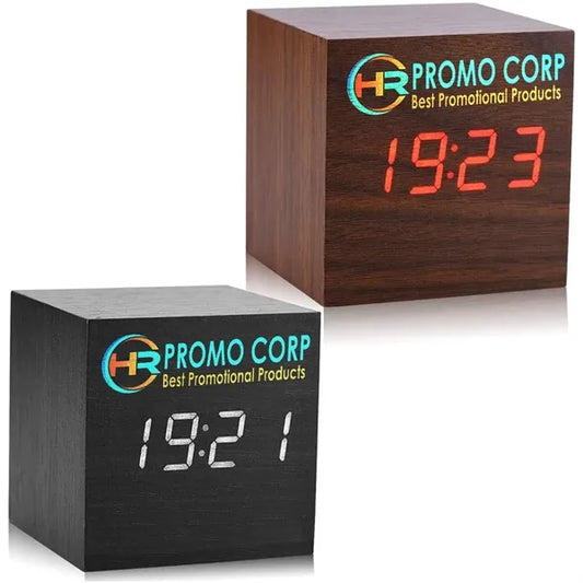 3 In 1 Durable Customizable Wooden Digital Alarm Clock