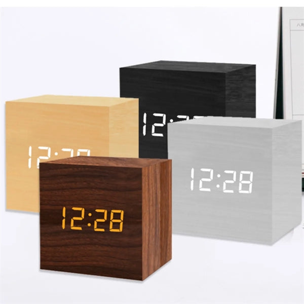 3 In 1 Durable Customizable Wooden Digital Alarm Clock