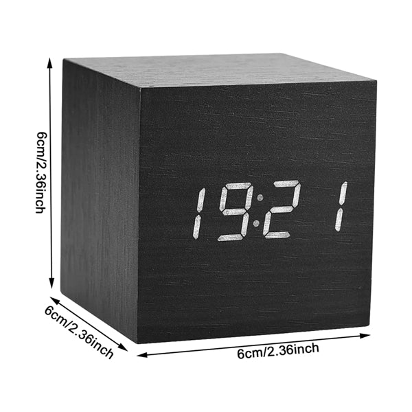 3 In 1 Durable Customizable Wooden Digital Alarm Clock