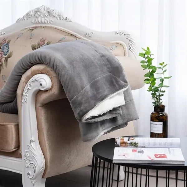 Sherpa Fleece Throw Blanket for Couch