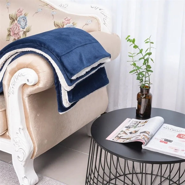 Sherpa Fleece Throw Blanket for Couch