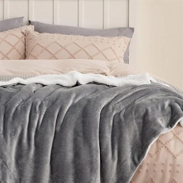 Sherpa Fleece Throw Blanket for Couch