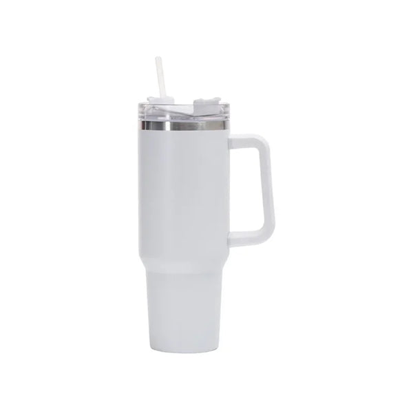 40 oz Tumbler with Handle and Straw